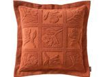 Kissenhülle PEREIRA DA CHUNA Gr. 1, orange (terracotta), B:50cm L:50cm, Baumwolle, 100% Baumwolle, Kissenbezüge, Kissenhülle