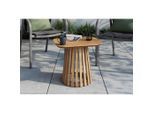 Ambia Garden Loungetisch , Akaziefarben , Holz , Akazie , Schichtholz , rechteckig , Rundrohr , 50x40x42 cm , Gartenmöbel, Gartentische, Loungetische
