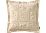 Kissenhülle PEREIRA DA CHUNA Gr. 1, beige (ecru), B:50cm L:50cm, Baumwolle, 100% Baumwolle, Kissenbezüge, Kissenhülle