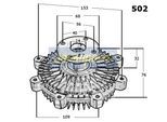 JAPANPARTS Kupplung, Kühlerlüfter vc502 für HYUNDAI MITSUBISHI