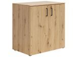 Milino Kommode, Eiche Artisan, Kunststoff, 2 Fächer, 80x83x52 cm, FSC Mix, Typenauswahl, Beimöbel erhältlich, Wohnzimmer, Kommoden & Sideboards, Kommoden