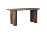 Mid.you Esstisch, Walnuss, Holzwerkstoff, oval, würfelförmig, 90x75x180 cm, Esszimmer, Tische, Esstische, Esstische oval