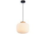 Collett's Monde Hängeleuchte, Weiß, Holz, Metall, Glas, Kautschukholz, Hartholz, Abstraktes,Abstraktes, 120 cm, RoHS, CE, Lampen & Leuchten, Innenbeleuchtung, Hängelampen, Pendelleuchten