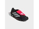 Fußballschuh ADIDAS PERFORMANCE "PREDATOR LEAGUE FOLD-OVER TONGUE ARTIFICIAL GROUND", Damen, Gr. 42,5, core schwarz, ftwr weiß, lucid rot, Synthetik, Textil, Schuhe Fußballschuh, Außensohle für Kunstrasen