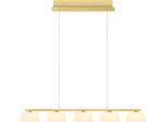 LED Pendelleuchte "VIEW", gold (champagnerfarben), 5, 1 Stk., HELL HÖLLISCH GUTES LICHT, Leuchten, Tastdimmer, Dim to warm, Stufenlos höhenverstellbar, LED Pendelleuchte