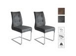 Mid.you , Anthrazit , Metall, Textil , 47x96x62 cm , Wippfunktion, ergonomische Rückenlehne ,