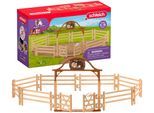 Spielwelt SCHLEICH "HORSE CLUB, Pferdekoppel mit Eingangstor (42434)", bunt, Spielfigurenwelten, Kinder, Kunststoff, Spielwelt, Made in Germany
