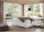 Boxspringbett "London in den Breiten 160x200, 180x200cm & 200x200cm", weiß, B:160cm L:200cm, WESTFALIA SCHLAFKOMFORT, Komplettbetten, Boxspringbett