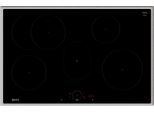 NEFF Induktions-Kochfeld "T58SHF1L0", grau (silberfarben), B:80,2cm H:5,5cm T:52,3cm, Kochfelder, Schnelle Powerstufe & intuitive Twist Touch-Steuerung, Induktions-Kochfeld