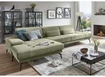 Ecksofa DIE PLANBAR "MP-IN20126 L-Form mit Kaltschaum-Polsterung", grün, B:328cm H:82cm T:190cm, 100% Polyester, Sofas, Ecksofa, mit Kopfteilverstellung, optional Sitztiefen- & Armteilverstellung