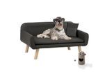 Rohrschneider ® Hundebett Kunstleder, Hundecouch mit Gratis-Beigabe