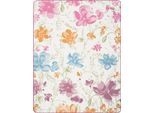 Wohndecke VILLEROY & BOCH "Mariefleur", pink (mehrfarbig), B:150cm L:200cm, Baumwolle, Polyacryl, Polyester, Wohndecken, Wohndecke, Wohndecke Villeroy&Boch