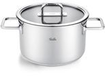 Kochtopf FISSLER "Viseo Pro", silberfarben, Ø:20cm, Töpfe, Kochtopf, Edelstahl-Kochtopf mit Glasdeckel und Superthermic Boden