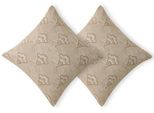Dekokissen BRUNO BANANI "Alessio", taupe, B:50cm L:50cm, Polyester, Dekokissen_Sitzkissen_Kissenhüllen, Dekokissen, recyceltes Material, ohne Füllung, Jacquard Muster, moderner Hingucker