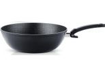 Wok FISSLER "Adamant Wok 30cm", schwarz, B:31cm H:12,5cm L:50cm Ø:30cm, Pfannen, Wok, cookstar Allherdboden; adamant Antihaftversiegelung