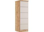 Vorratsschrank KOCHSTATION "KS-Virginia,neu in verbesserter Ausführung", matt kaschmir, wotaneiche, B:50cm H:166cm T:60cm, MDF, Schränke, Vorratsschrank, Breite 60 cm, 5 Auszüge, Soft-Close-Funktion