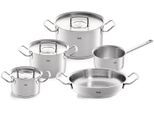 Topf-Set FISSLER "ORIGINAL-PROFI COLLECTION Edelstahl-Topfset", silber (silberfarben), Töpfe, Topf-Set, mit breitem Schüttrand, Kaltmetallgriffen. Made in Germany
