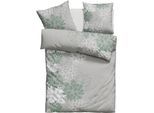 Bettwäsche OTTO HOME "Susan in Gr. 135x200 oder 155x220 cm", grün (jade), B/L: 135cm x 200cm, 1 Stk., 1 Stk., Linon, B/L: 80cm x 80cm, 2, Linon, Obermaterial: 100% Baumwolle, Bettwäsche, Bettwäsche, in verschiedenen Qualitäten, romantische Bettwäsche mit Blumen