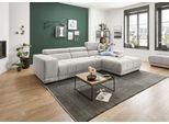 Ecksofa DIE PLANBAR "MP-IN15053 L-Form schmaler Schenkel", beige (ecru), B:303cm H:75cm T:190cm, 88% Polyester; 12% Polyamid, Sofas, Ecksofa, wahlweise mit Kopfteilverstellung und manueller Vorziehbank