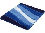 Badematte KLEINE WOLKE "Ocean, Badvorleger, Badezimmer Teppich" Gr. 2, blau (royalblau), H:21mm, Kunstfaser, Badematten, Badematte, Badteppich, Wellen Design, mit Farbverlauf, Hoch-Tief Effekt, waschbar