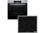 BOSCH Backofen-Set "HBD675CS62", Energieeffizienz: A+, schwarz (schwarz, edelstahl), Herdsets, Gesund frittieren mit AirFry & Power Boost für schnelle Hitze, Backofen-Set