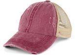 styleBREAKER "Ponytail Baseball Cap Used Look mit Mesh Einsatz" 1 Stk.