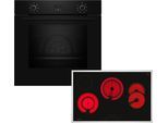 NEFF Backofen-Set "BX38B0", Energieeffizienz: A+, schwarz, Herdsets, CircoTherm zum Backen auf 3 Ebenen & Powerstufe für schnelle Hitze, Backofen-Set