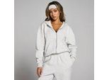 MP Damen Basics Kapuzenpulli mit durchgehendem Reißverschluss – Hellgrau - S