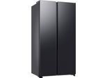 SAMSUNG Side-by-Side "RS70F65QEF", Energieeffizienz: E, silber (schwarz steel), B:91,2cm H:178cm T:72,6cm, Kühlschränke, Side-by-Side, Topseller