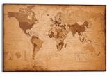 Bild OTTO HOME "Weltkarte - antik", braun (farbe bild(er): braun), B:90cm H:60cm, MDF, Bilder, Bild, 90/60 cm