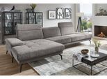 Ecksofa DIE PLANBAR "MP-IN20126 L-Form mit Kaltschaum-Polsterung", grau, B:328cm H:82cm T:190cm, 100% Polyester, Sofas, Ecksofa, mit Kopfteilverstellung, optional Sitztiefen- & Armteilverstellung