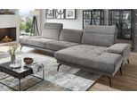 Ecksofa DIE PLANBAR "MP-IN20126 L-Form mit Federkern-Polsterung", grau, B:328cm H:82cm T:190cm, 100% Polyester, Sofas, Ecksofa, mit Kopfteilverstellung, optional Sitztiefen- & Armteilverstellung