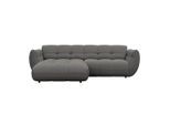 Möbelix , Graubraun , Textil , Ottomane links, L-Form , 280x178 cm , Stoffauswahl, Hocker erhältlich, Rücken echt, Armteil links, Armteil rechts ,