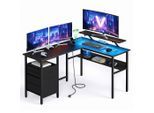 Mid.you , Schwarz , Metall, Holzwerkstoff , 2 Schublade(n) Schubladen , 150x89x120 cm , USB-Anschlüsse ,
