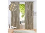 Vorhang OTTO HOME "Prag" Gr. 3, beige (taupe), B:130cm H:225cm, Polyester, Gardinen, Vorhang, Verdunkelungsvorhang, einseitiger Foliendruck mit Wellen