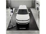 tectake® Garagenbodenmatte, 2,4 x 5 m, mit Klettpads und Alkoholtüchern, inklusive ausziehbarem Abzieher