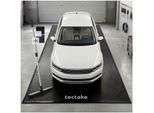 tectake® Garagenbodenmatte, 2,4 x 5,5 m, mit Klettpads und Alkoholtüchern, inklusive ausziehbarem Abzieher