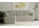 Ecksofa OTTO HOME "Lavars, L-Form, Schlafsofa", beige (sand), B:242cm H:90cm T:155cm, 53% strukturiertes Polyester, 47% Polyester, Sofas, Ecksofa, mit Bettfunktion und Stauraum, in zwei verschiedenen Bezugsqualitäten