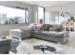 Ecksofa DIE PLANBAR "MP-IN17004 L-Form, Breite 331 cm, Federkern-Polsterung", silber, B:331cm H:84cm T:194cm, 100% Polyester, Sofas, Ecksofa, inkl. Sitztiefenverstellung, wahlweise weitere Funktionen