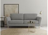 3-Sitzer OTTO HOME "MARSEILLE 3er Sofa 206 cm, Cord, Flachgewebe, Struktur, Webstoff", grau, B:206cm H:88cm T:90cm, Webstoff (100% Polyester);Struktur fein (58% Polyester, 22% Polypropylen);Filzoptik (100% Polyester), Sofas, 3-Sitzer, Massivholzbeine Eiche, Landhausstil, Wellenunterfederung