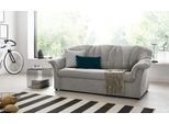 3-Sitzer DOMO COLLECTION "Pegnitz für kleine Räume, Breite 185cm", grau, B:185cm H:82cm T:82cm, 100% Polyester, Sofas, 3-Sitzer, zeitlos, elegante Armlehnen, komfortabel