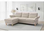 Ecksofa SIT & MORE "Pamela L-Form, B: 230 cm, optional Schlaffunktion & Bettkasten", creme, B:230cm H:90cm T:164cm, 100% Polyester, Sofas, Ecksofa, wahlweise mit Armteilverstellung, Sofa mit Federkern, Sitzhöhe: 48 cm