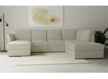 Wohnlandschaft OTTO HOME "Lavars Schlafsofa", beige, B:310cm H:90cm T:226cm, 62% Polypropylene, 38% Polyester, Sofas, Wohnlandschaft, mit Bettfunktion und Stauraum, in zwei verschiedenen Bezugsqualitäten