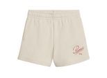Puma Fleece-shorts met opschrift voor kinderen (Alpenwit)