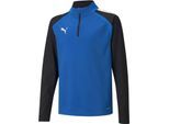 Puma TeamLIGA fleecejack met kwartrits voor kinderen (Blauw)