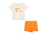 Nike Baby Air T-shirt- en korte broekset (Oranje)