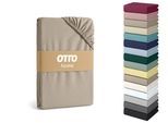 Spannbettlaken OTTO HOME "Cremona Baumwolle-Elasthan", beige, B:180cm L:200cm, Jersey (145 g/m²), Obermaterial: 96% Baumwolle, 4% Elasthan, Bettlaken, Spannbettlaken, NEU bis 30 cm Höhe, Bettlaken in PREMIUM Qualität, auch Zwirn-Jersey
