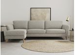 Ecksofa OTTO HOME "MARSEILLE (279/152cm),L-Form, Rec. rechts/links, verschiedene Bezüge", grau (light grau), B:279cm H:88cm T:152cm, Struktur fein (58% Polyester, 22% Polypropylen);Filzoptik (100% Polyester);Webstoff (100% Polyester), Sofas, Ecksofa, Massivholzbeine Eiche, Landhausstil, Wellenunterfederung