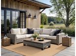Teppich DEKOWE "Naturino RipsS2 Spezial", beige (natur), B:300cm H:8mm L:300cm, Kunstfaser, Teppiche, Teppich, Flachgewebe, meliert, Sisal-Optik, In- und Outdoor geeignet