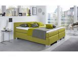 Boxspringbett HAPO "ATLANTA mit niedrigem Kopfteil", grün, B:190cm L:210cm, Komplettbetten, Boxspringbett, erhältlich in verschiedenen Breiten, Farben & Matratzenarten
